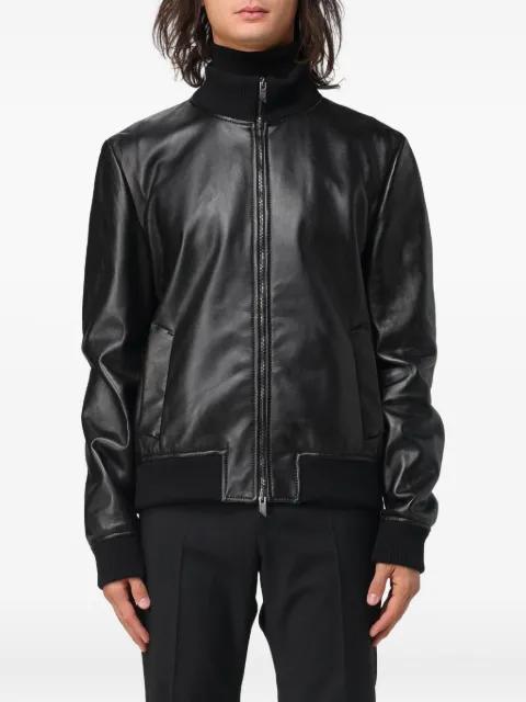 zip leather jacket by SALVATORE SANTORO