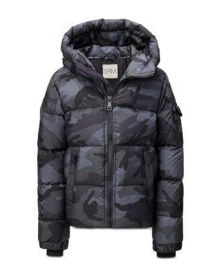 Boys' Parker Camo Print Down Puffer Coat - Big Kid by SAM.