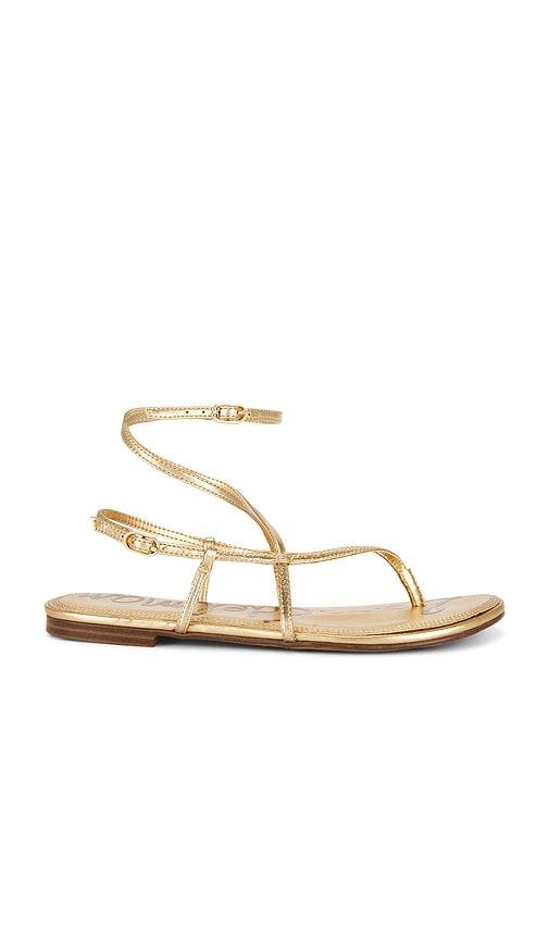 Sam Edelman Clarra Sandal in Metallic Gold by SAM EDELMAN