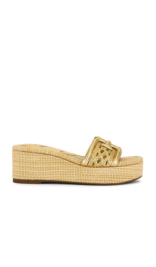 Sam Edelman Pauleena Weave Sandal in Metallic Gold by SAM EDELMAN