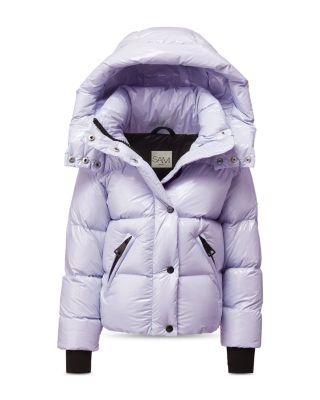 Girls' Elsa Hooded Down Puffer Coat - Big Kid by SAM.