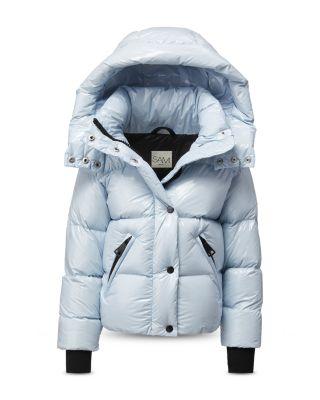Girls' Elsa Hooded Down Puffer Coat - Big Kid by SAM.
