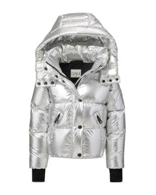 Girls' Elsa Hooded Down Puffer Coat - Big Kid by SAM.