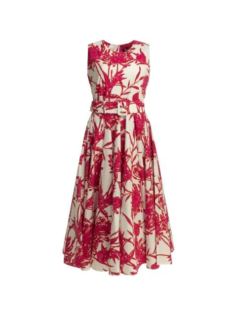 Abelia floral-print belted midi dress by SAMANTHA SUNG