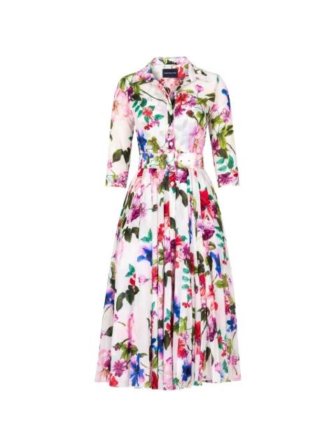 Aster floral-print belted dress by SAMANTHA SUNG
