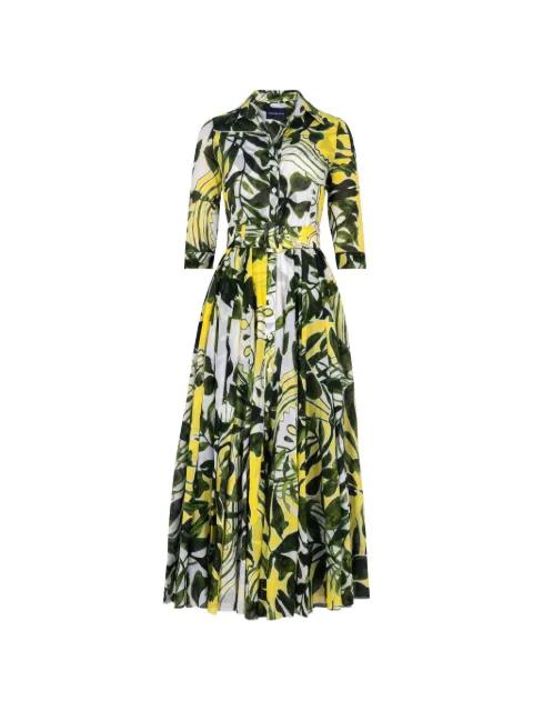 Aster floral-print belted dress by SAMANTHA SUNG