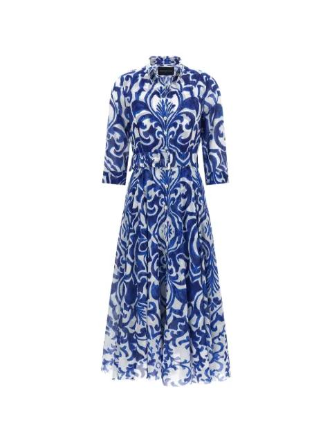 Aster tile-print dress by SAMANTHA SUNG