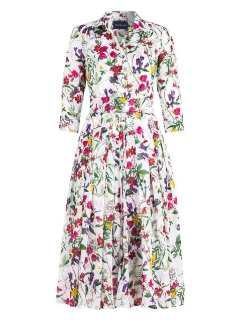 Audrey floral-print pleated midi dress by SAMANTHA SUNG