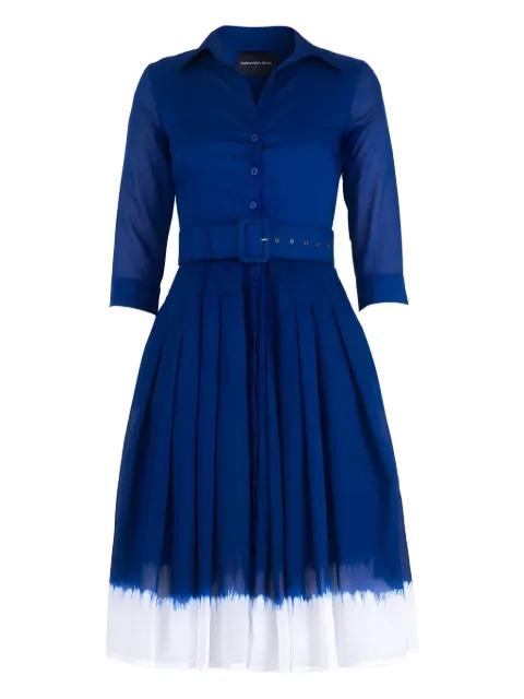 Audrey pleated belted shirt dress by SAMANTHA SUNG