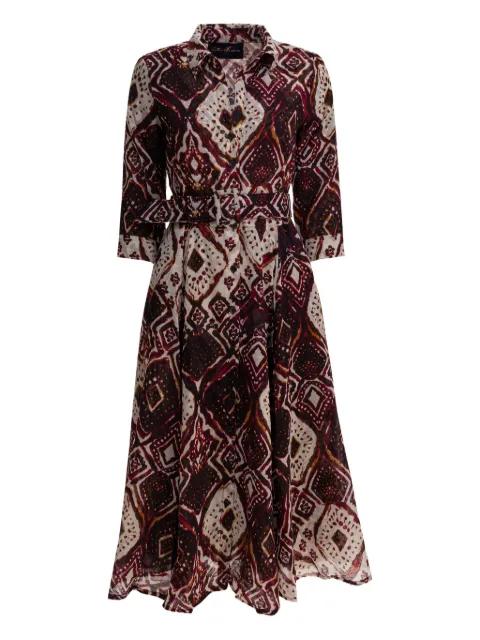belted printed dress by SAMANTHA SUNG