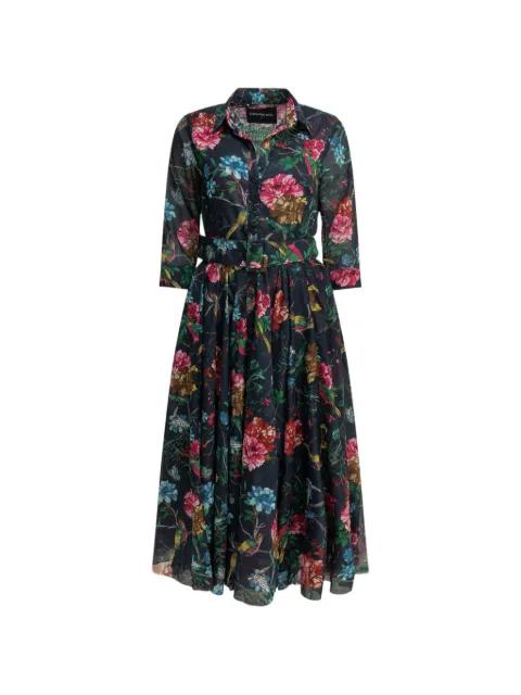 floral-print belted dress by SAMANTHA SUNG