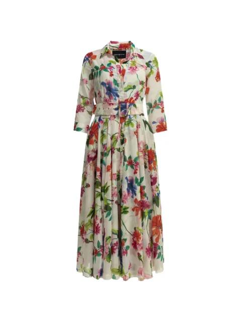 floral-print belted dress by SAMANTHA SUNG