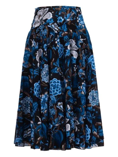 floral-print pleated midi-skirt by SAMANTHA SUNG