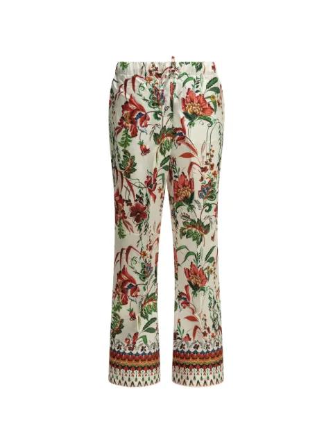 floral-print silk trousers by SAMANTHA SUNG