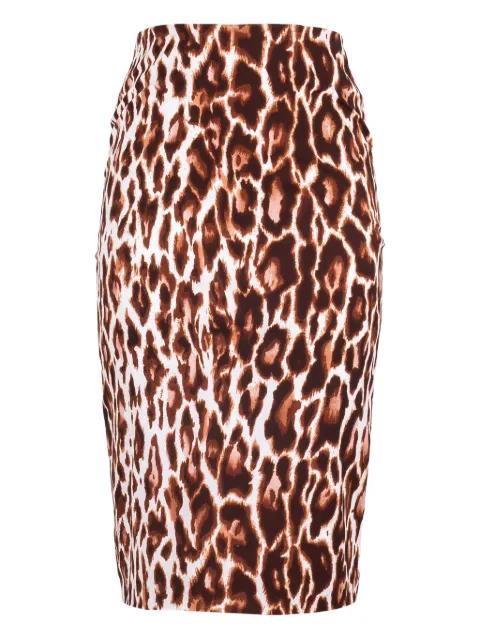 leopard-print pencil skirt by SAMANTHA SUNG