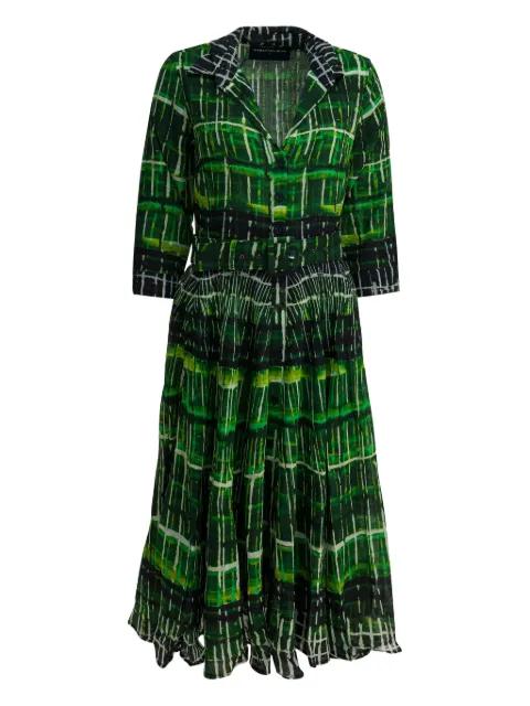 plaid belted dress by SAMANTHA SUNG