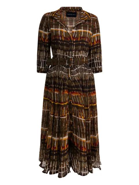 plaid belted dress by SAMANTHA SUNG