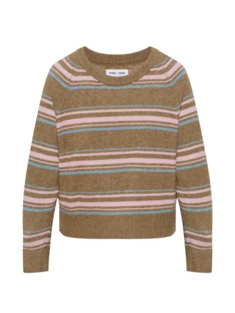 Nor O-N striped raglan-sleeve sweater by SAMSOE&SAMSOE