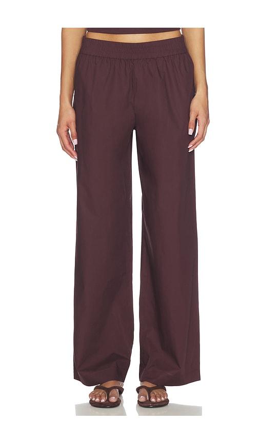 SAMSOE SAMSOE Sajulio Trousers in Burgundy by SAMSOE&SAMSOE