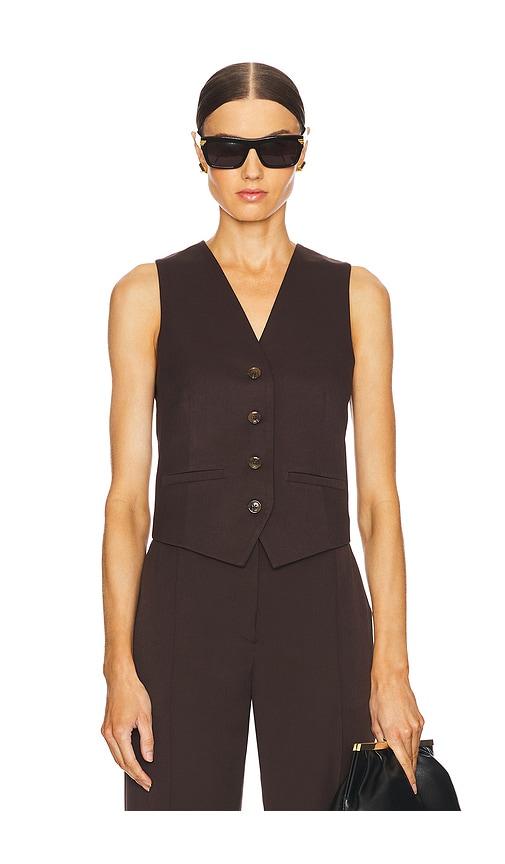 SAMSOE SAMSOE Saramona Vest in Brown by SAMSOE&SAMSOE