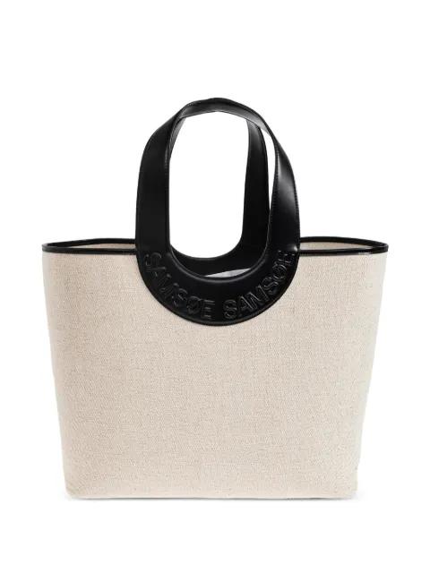 Saberta logo-embossed canvas tote bag by SAMSOE&SAMSOE