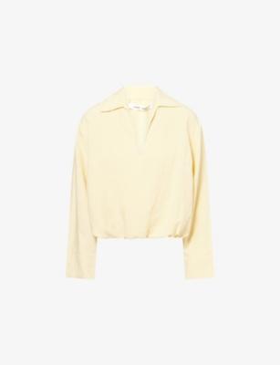Sadaphne V-Neck Linen-Blend Shirt by SAMSOE&SAMSOE