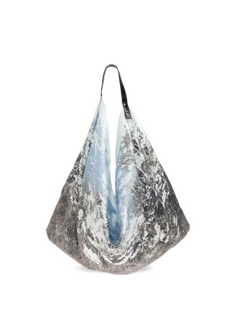 Saelli landscape-print silk shoulder bag by SAMSOE&SAMSOE