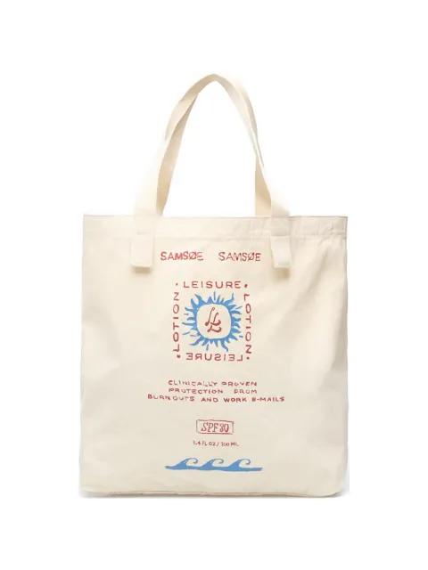 Sagergei printed tote bag by SAMSOE&SAMSOE