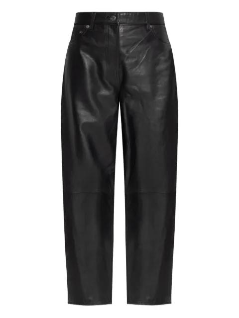 Saharpal leather panelled-design trousers by SAMSOE&SAMSOE