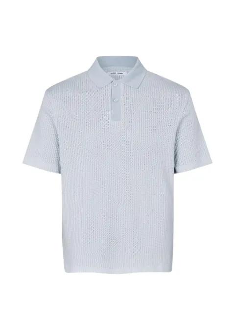 Sajase mesh-knit polo shirt by SAMSOE&SAMSOE