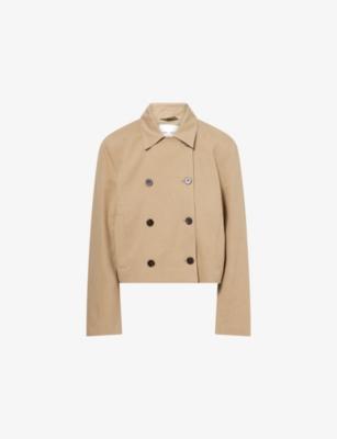 Sakit Cropped Cotton Trench Jacket by SAMSOE&SAMSOE