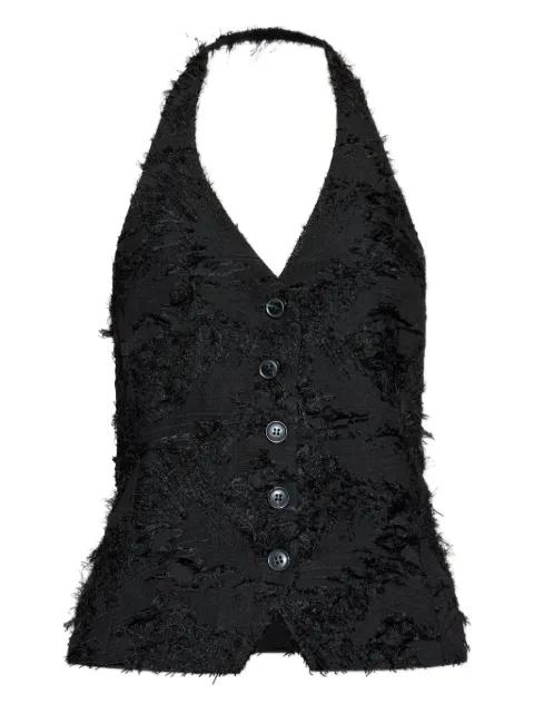 Salazio feathered halterneck top by SAMSOE&SAMSOE