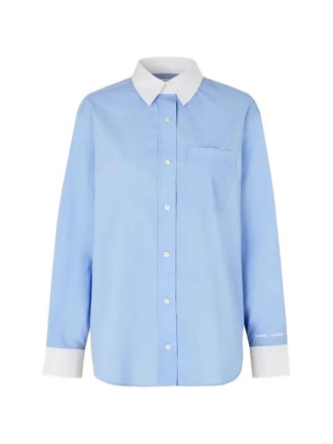 Salova contrast-collar shirt by SAMSOE&SAMSOE