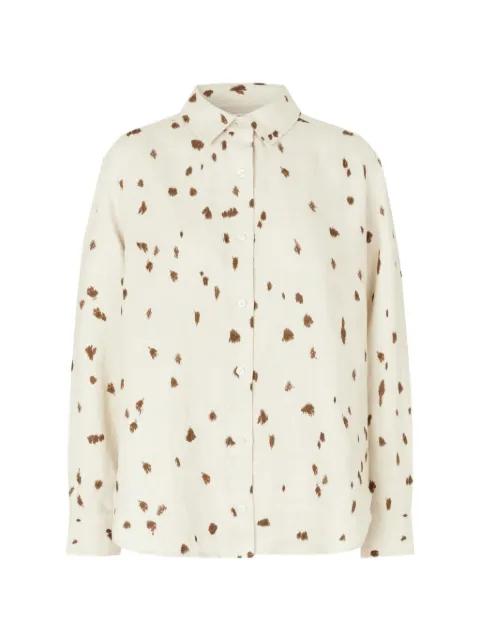 Saloves polka-dot linen shirt by SAMSOE&SAMSOE