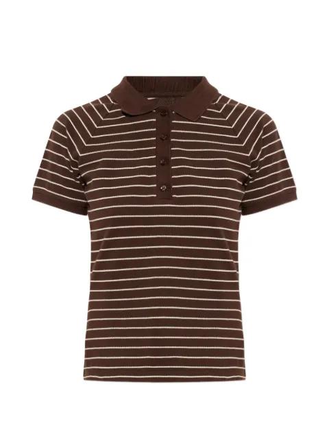 Samia striped buttoned polo top by SAMSOE&SAMSOE
