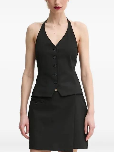 Saneem halter-neck button top by SAMSOE&SAMSOE