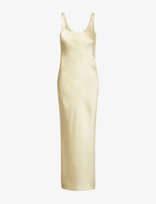 Sunna Scoop-Neck Satin Maxi Dress by SAMSOE&SAMSOE