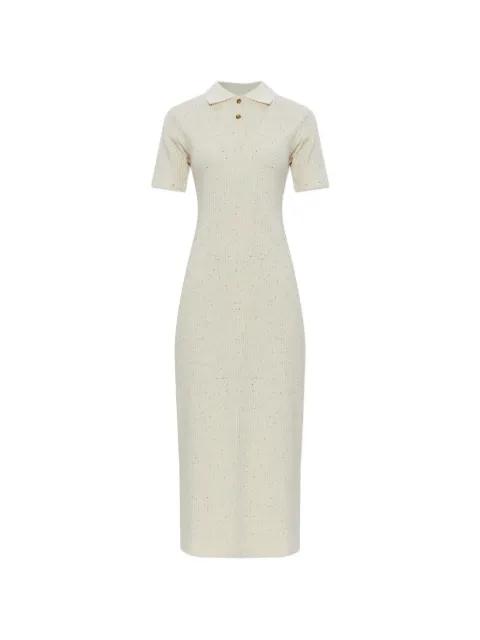 button ribbed dress by SAMSOE&SAMSOE