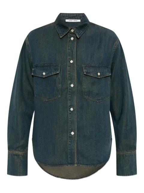 chest-pocket denim shirt by SAMSOE&SAMSOE