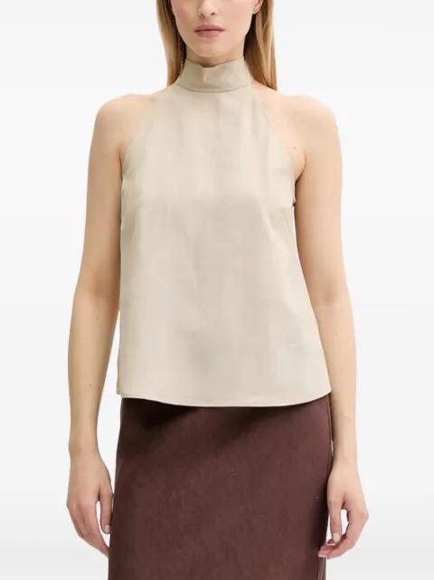 high-neck tie top by SAMSOE&SAMSOE