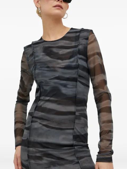 mesh-panelled midi dress by SAMSOE&SAMSOE