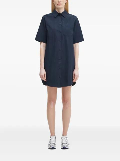 pinstripe short-sleeve shirt dress by SAMSOE&SAMSOE