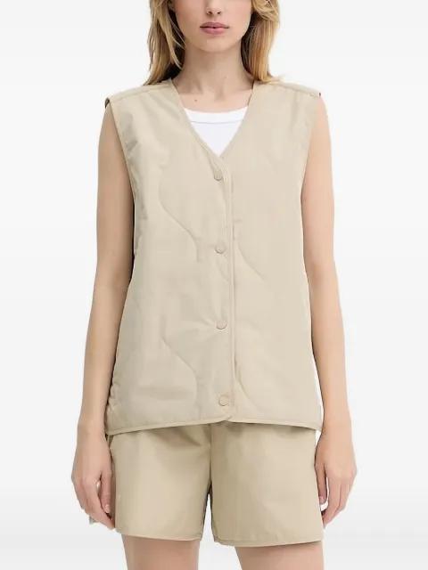 quilted button-fastening gilet by SAMSOE&SAMSOE