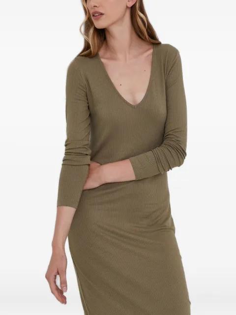 ribbed v-neck maxi dress by SAMSOE&SAMSOE