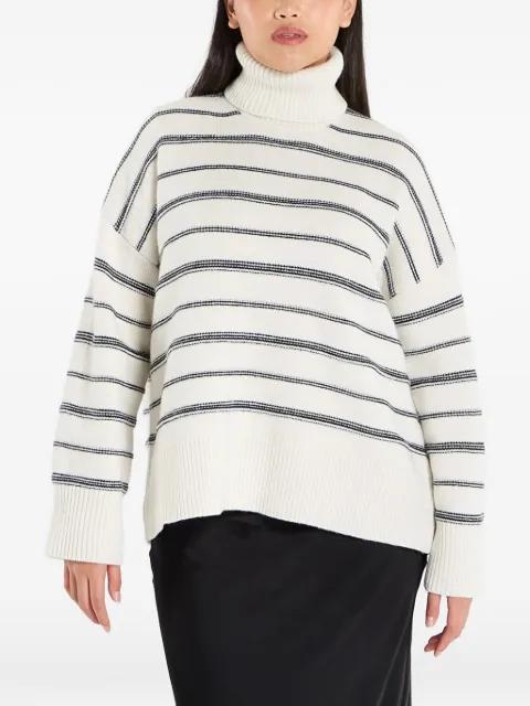 roll neck striped sweater by SAMSOE&SAMSOE