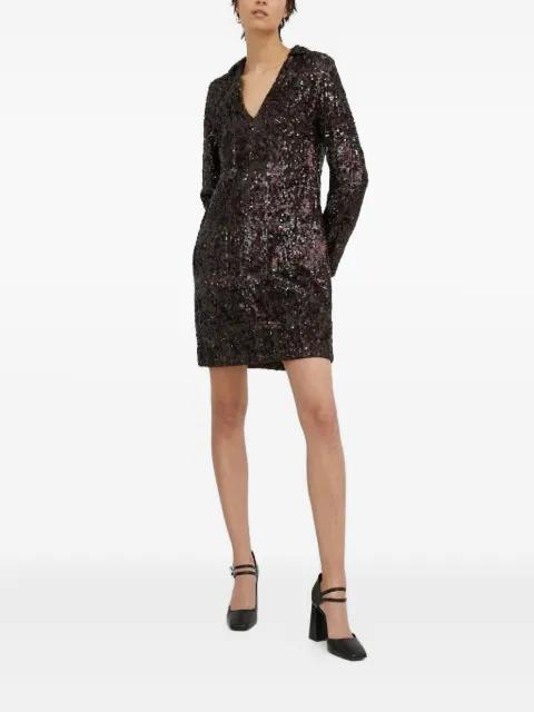 sequin-embellishment mini dress by SAMSOE&SAMSOE