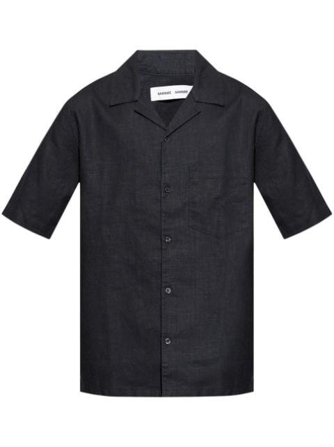 short-sleeve linen-blend shirt by SAMSOE&SAMSOE