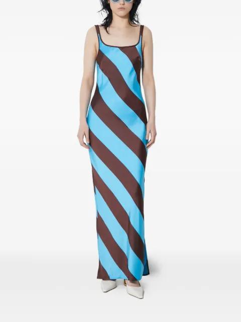 striped split dress by SAMSOE&SAMSOE