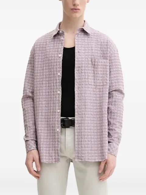 textured gingham shirt by SAMSOE&SAMSOE