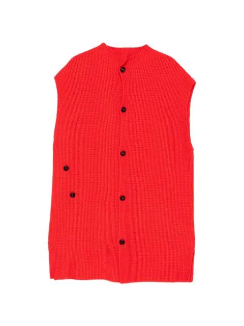 buttoned knitted top by SAMUEL GUI YANG